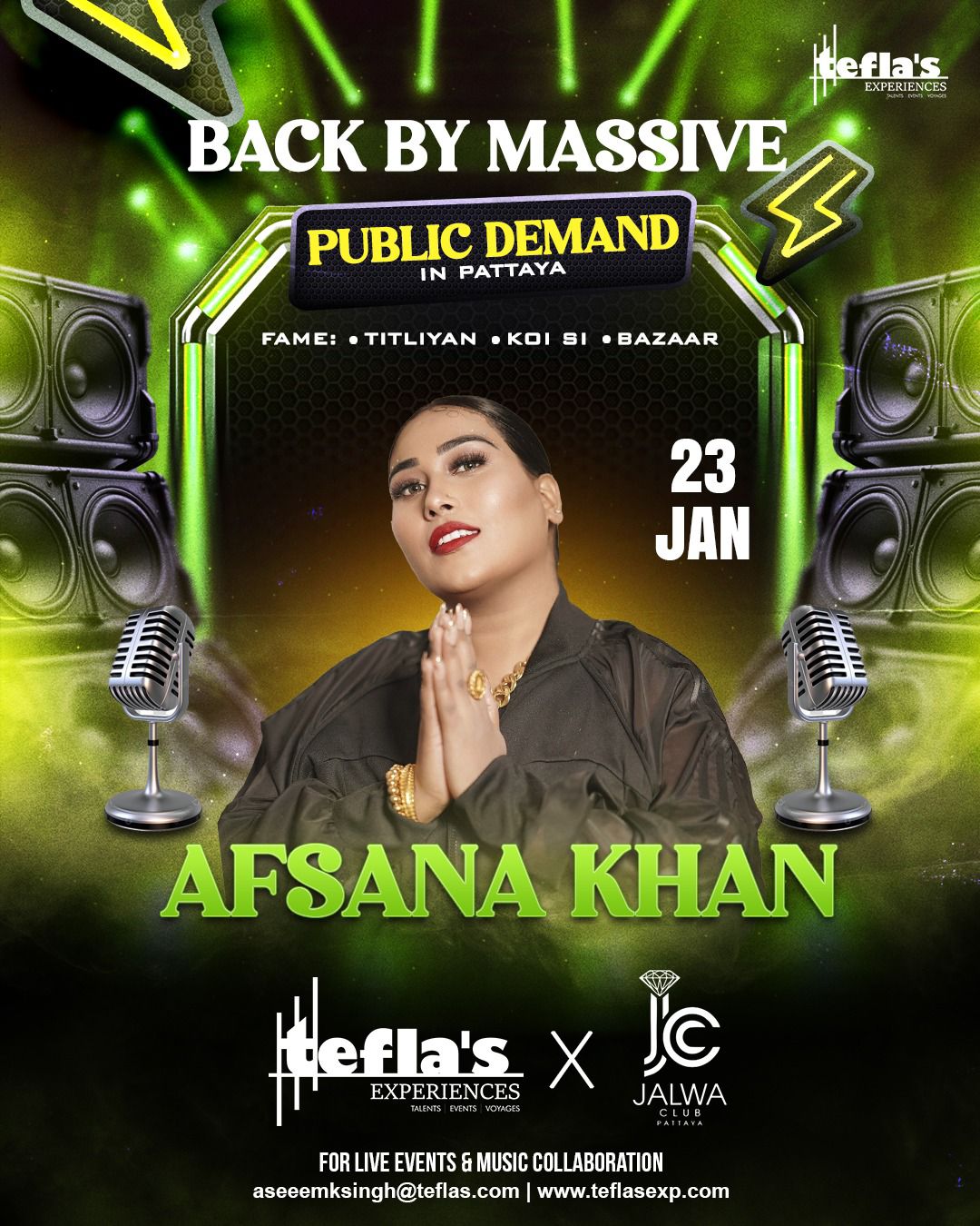 Bollywood celebrity performing at live event